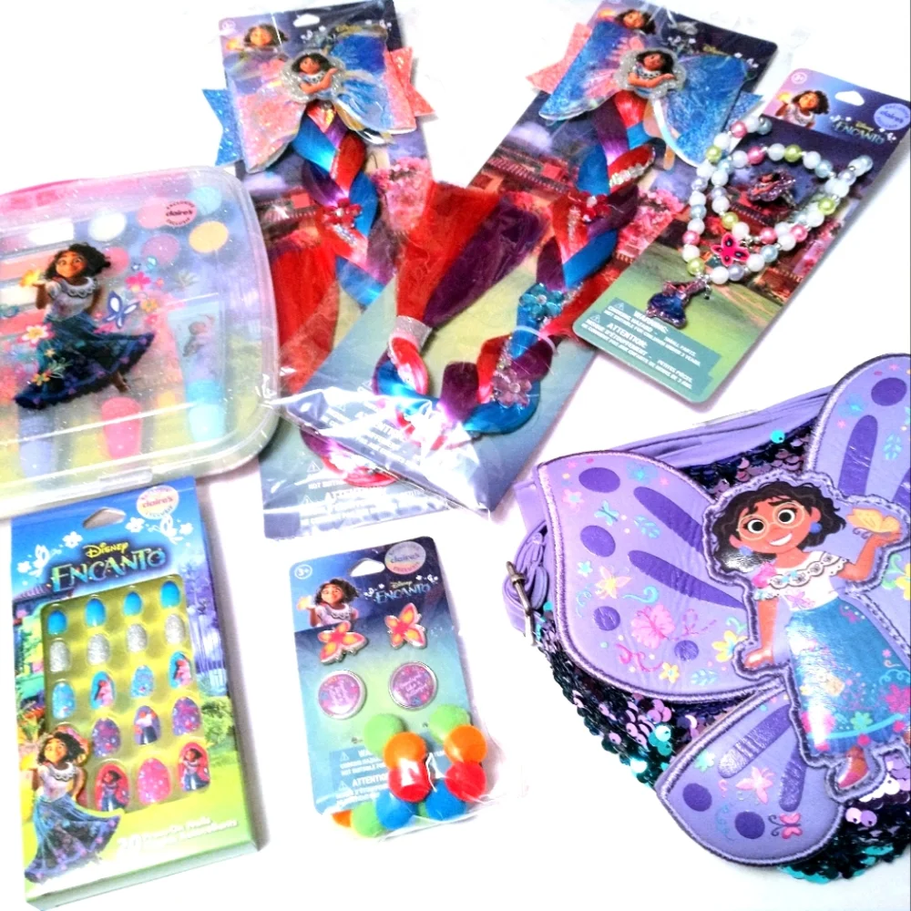 Claire's Disney Encanto Mirabel Accessories Hair Jewelry Make Up Combo Set